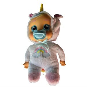 Cry Babies Goodnight Dreamy Light Up Baby Doll IMC Unicorn Jammies Blue Tears